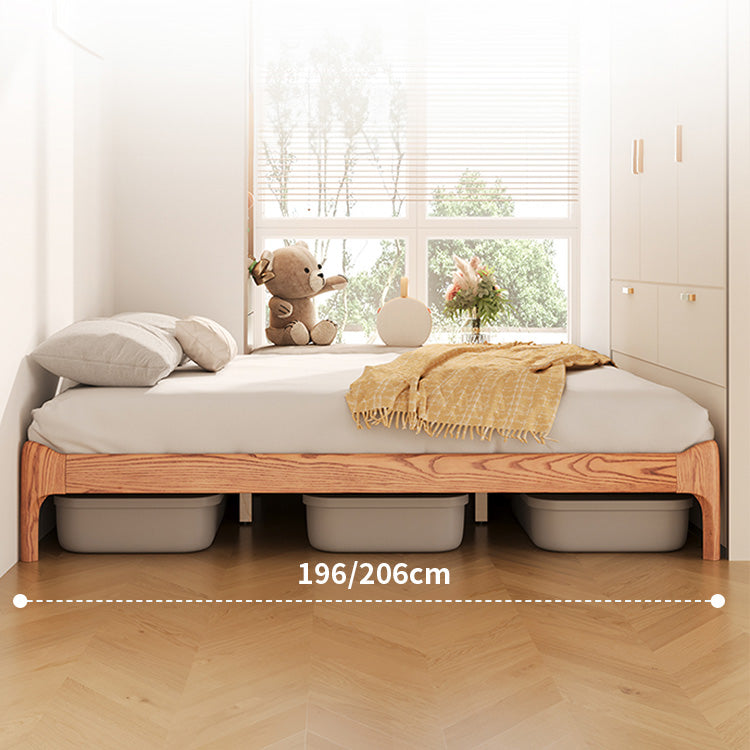 Stylish Light Brown Bed with Natural Wood Accents - Premium Ash Wood Frame fjjj-1655 Stylish Light Brown Bed with Natural Wood Accents - Premium Ash Wood Frame fjjj-1655