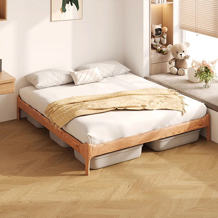 Stylish Light Brown Bed with Natural Wood Accents - Premium Ash Wood Frame fjjj-1655 Stylish Light Brown Bed with Natural Wood Accents - Premium Ash Wood Frame fjjj-1655