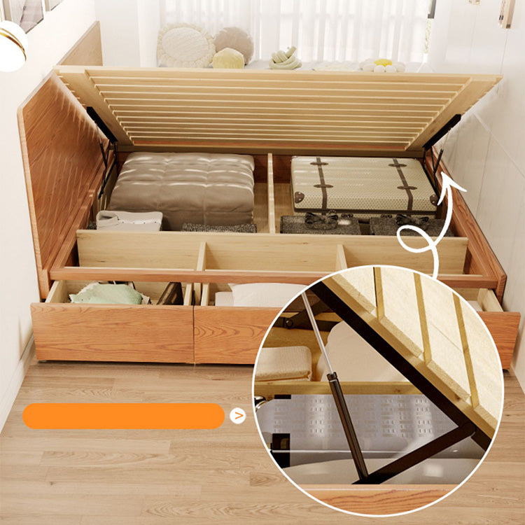 Minimalistic Ash Wood Bed Frame Queen Size Bed with Storage - Functional Design for Bedroom  fjjj-1657 Minimalistic Ash Wood Bed Frame Queen Size Bed with Storage - Functional Design for Bedroom  fjjj-1657