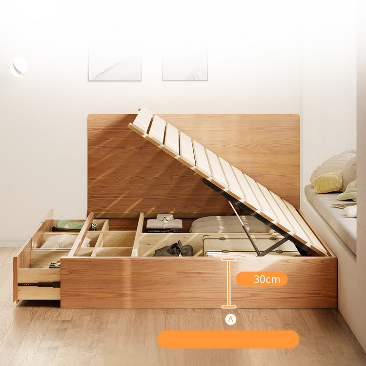 Minimalistic Ash Wood Bed Frame Queen Size Bed with Storage - Functional Design for Bedroom  fjjj-1657 Minimalistic Ash Wood Bed Frame Queen Size Bed with Storage - Functional Design for Bedroom  fjjj-1657