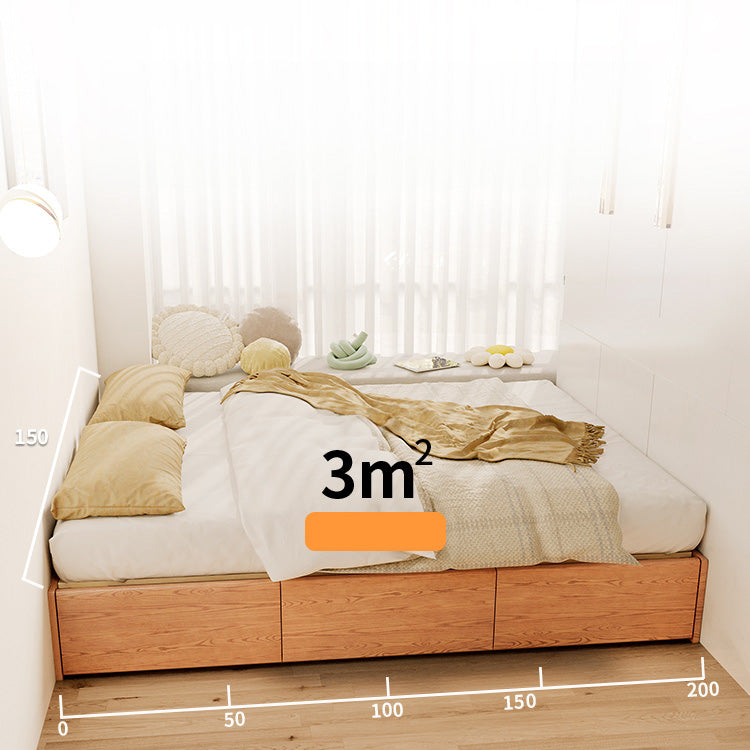 Minimalistic Ash Wood Bed Frame Queen Size Bed with Storage - Functional Design for Bedroom  fjjj-1657 Minimalistic Ash Wood Bed Frame Queen Size Bed with Storage - Functional Design for Bedroom  fjjj-1657