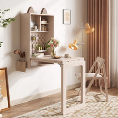 Wall-Mount Foldable Wooden Dining Table for 4 – Perfect for Small Space, Table only fjnl-1584