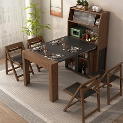 Convertible Rectangular Dining Table Cabinet for 4 – Perfect for Small Space fjnl-1592