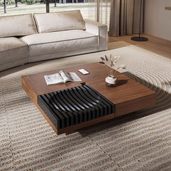 Square Coffee Table with Stylish Storage for Modern Living Room fjnl-1602
