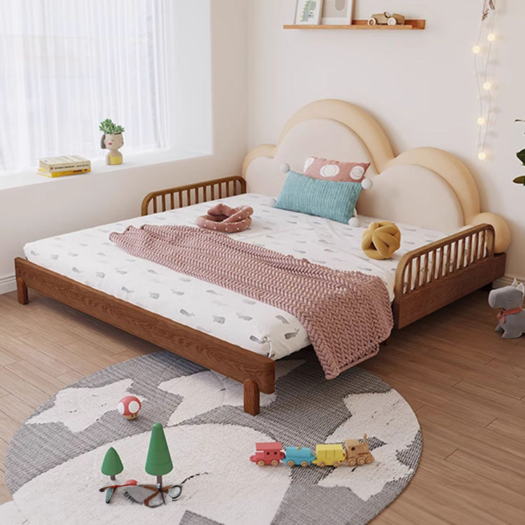 Modern Solid Wood Bed with Foam Upholstery Headboard – Cute and Durable Design fjnl-1603 Modern Solid Wood Bed with Foam Upholstery Headboard – Cute and Durable Design fjnl-1603