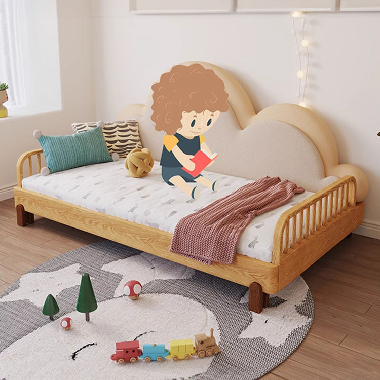 Modern Solid Wood Bed with Foam Upholstery Headboard – Cute and Durable Design fjnl-1603 Modern Solid Wood Bed with Foam Upholstery Headboard – Cute and Durable Design fjnl-1603