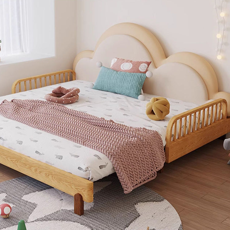 Modern Solid Wood Bed with Foam Upholstery Headboard – Cute and Durable Design fjnl-1603 Modern Solid Wood Bed with Foam Upholstery Headboard – Cute and Durable Design fjnl-1603