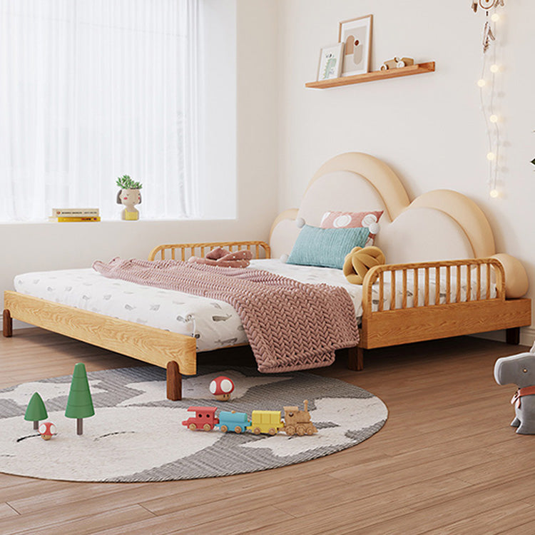 Modern Solid Wood Bed with Foam Upholstery Headboard – Cute and Durable Design fjnl-1603 Modern Solid Wood Bed with Foam Upholstery Headboard – Cute and Durable Design fjnl-1603