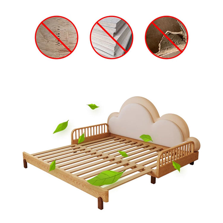 Modern Solid Wood Bed with Foam Upholstery Headboard – Cute and Durable Design fjnl-1603 Modern Solid Wood Bed with Foam Upholstery Headboard – Cute and Durable Design fjnl-1603