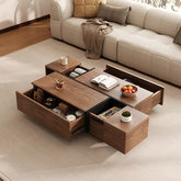 Rectangular Wooden Coffee Table with Functional Storage – Perfect for Your Livingroom Decor fjnl-1607