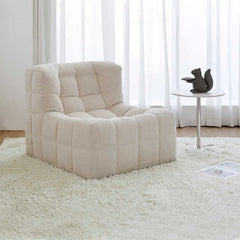 Luxurious Corduroy Beanbag Sofa with Ottoman for Cozy Living Spaces fjnw-4538