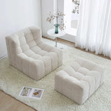 Luxurious Corduroy Beanbag Sofa with Ottoman for Cozy Living Spaces fjnw-4538