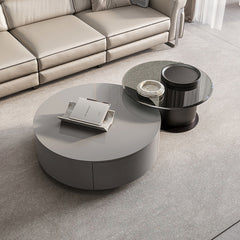 Solid Pine Wood Coffee Table with Tempered Glass and Carbon Steel Frame - Elegant Design for Modern Spaces fjx-2633