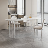 Sleek Sintered Stone Acrylic Table - Modern Design, Durable Elegance fjx-2648