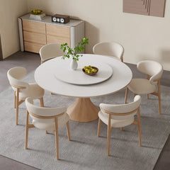 Elegant Ash Wood and Ceramic Sintered Stone Dining Table - Modern Furniture fjx-2671 for Stylish Interiors