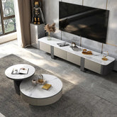 Modern Ceramic Sintered Stone TV Cabinet fjx-2679 - Sleek Elegant Design for Living Rooms