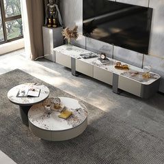 Modern Ceramic Sintered Stone TV Cabinet fjx-2679 - Sleek Elegant Design for Living Rooms