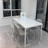 Modern Minimalist Dining Table - Ceramic Sintered Stone & Aluminum Alloy - fjx-2698