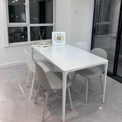 Modern Minimalist Dining Table - Ceramic Sintered Stone & Aluminum Alloy - fjx-2698