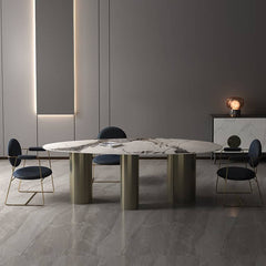 Elegant Sintered Stone Table with Stainless Steel Frame – Durable & Modern Design fld-2749