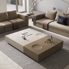 Pine Wood and Carbon Steel Coffee Table - Stylish and Durable Coffee Table for Living Room Decor fld-2750