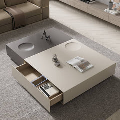 Pine Wood and Carbon Steel Coffee Table - Stylish and Durable Coffee Table for Living Room Decor fld-2750