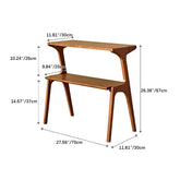 Stylish Multi-Tier Storage Rack – Light Brown & Black, Beech & Rubber Wood fmy-684