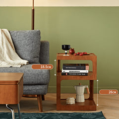 Stylish Light Brown Black Cherry Wood End Table - Durable Plywood Construction fmy-687