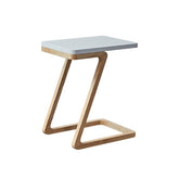 Elegant Natural Light Brown End Table – Solid & Laminated Wood Design fmy-693