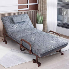Luxurious Dark Brown Latex Suede Fabric Bed - Elegant Grey Design foltm-1556