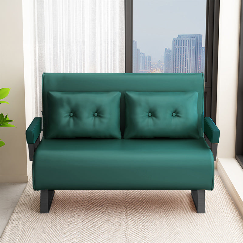 Luxurious Green Leathaire Bed - Vibrant Orange Accents for Modern Decor foltm-1560 Luxurious Green Leathaire Bed - Vibrant Orange Accents for Modern Decor foltm-1560