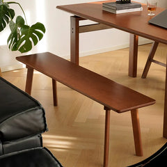 Cherry Wood Elegance: Stylish Long Stool for Home Decor fpmxm-2777