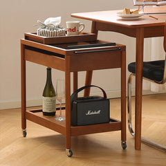 Elegant Boxwood Glass Rolling Cart for Modern Home Décor fpmxm-2783