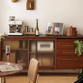 Sleek Boxwood & Glass Cabinet with Marble Top for Modern Interiors fpmxm-2787