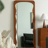 Elegant Boxwood Glass Mirror with Curved Modern Design – Enhance Your Space fpmxm-2788