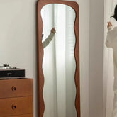 Elegant Boxwood Glass Mirror with Curved Modern Design – Enhance Your Space fpmxm-2788