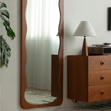 Elegant Boxwood Glass Mirror with Curved Modern Design – Enhance Your Space fpmxm-2788