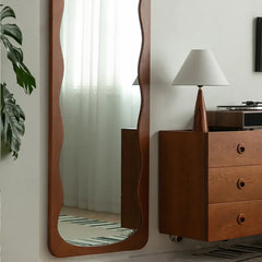 Elegant Boxwood Glass Mirror with Curved Modern Design – Enhance Your Space fpmxm-2788