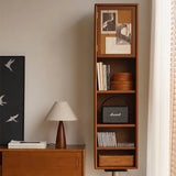 Modern Elegant Standing Mirror with Cherry Wood & Tempered Glass Finish fpmxm-2789