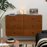 Stylish Boxwood Beech 6-Drawer Cabinet for Modern Living Spaces fpmxm-2794