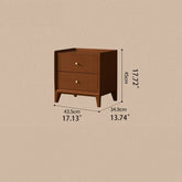 Cherry Wood Nightstand with Glass and Boxwood Accents - Elegant Design for Bedroom Storage fpmxm-2799