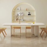 Elegant Modern Dining Table with Sleek Stone Finish for Sophisticated Interiors fsdb-2261