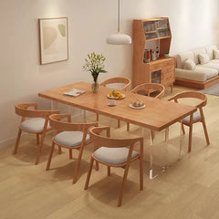 Stylish Pine Wood & Acrylic Dining Table - Modern Elegance for Your Home fsdb-2266
