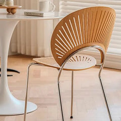 Stylish Wooden Dining Chair with Sleek Metal Legs – Modern Comfort for Your Home fsdb-2270