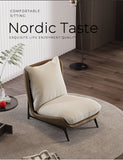 Stylish Brown and White Chair with Orange Accents - Stainless Steel Frame, PU Leather, and Silicon Filling fsmy-453