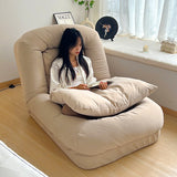 Cozy Light Brown Lazy Sofa with adjustable Back & Soft Foam Filling - Perfect for All Your Rooms fsx-996