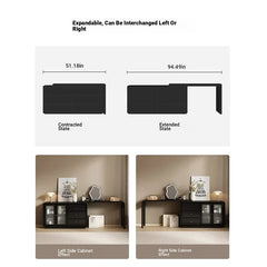 Stylish Black Glass-Cabinet with Three Spacious Drawers – Ultimate Storage Solution! fvp-4596