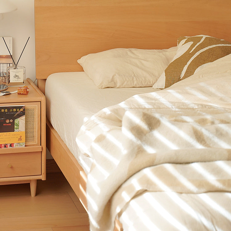 Modern Cal King Beech Wood Bed Frame in Natural Wood Color – Durable & Stylish Design for Bedroom fxgmz-581 Modern Cal King Beech Wood Bed Frame in Natural Wood Color – Durable & Stylish Design for Bedroom fxgmz-581