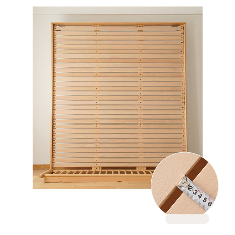 Modern Beech Wood Bed Frame With Sturdy Metal Support - Minimalistic Cal King Size for Bedroom fxgmz-583 Modern Beech Wood Bed Frame With Sturdy Metal Support - Minimalistic Cal King Size for Bedroom fxgmz-583