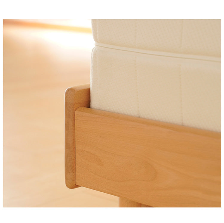 Modern Beech Wood Bed Frame With Sturdy Metal Support - Minimalistic Cal King Size for Bedroom fxgmz-583 Modern Beech Wood Bed Frame With Sturdy Metal Support - Minimalistic Cal King Size for Bedroom fxgmz-583